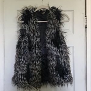 Faux grey fur gilet/vest